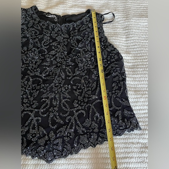 J Kara Black Beaded Sleeveless Formal Blouse sz XXL - Picture 6 of 7